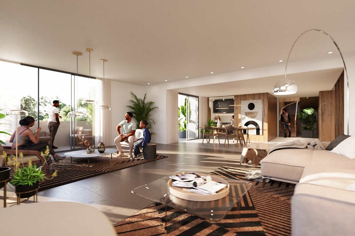 Résidence Riviera, salon duplex